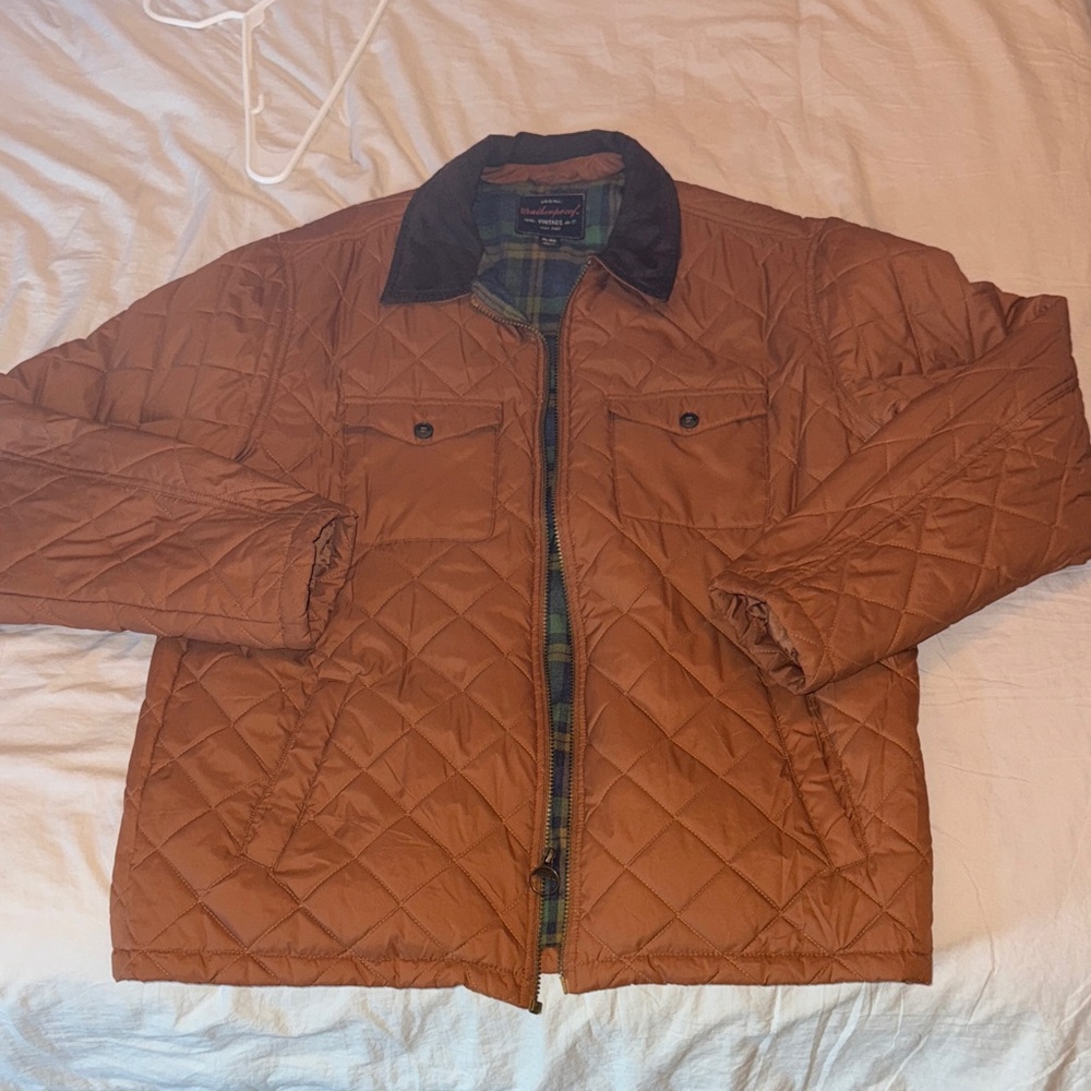 Weatherproof Brown Quilted Shirt Jacket